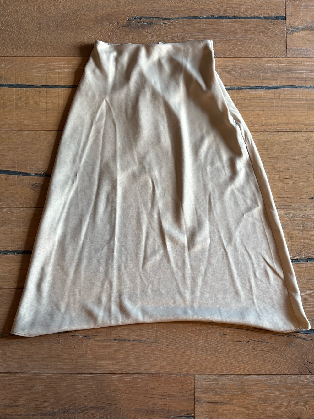 Marled Cream A-Line Midi Skirt